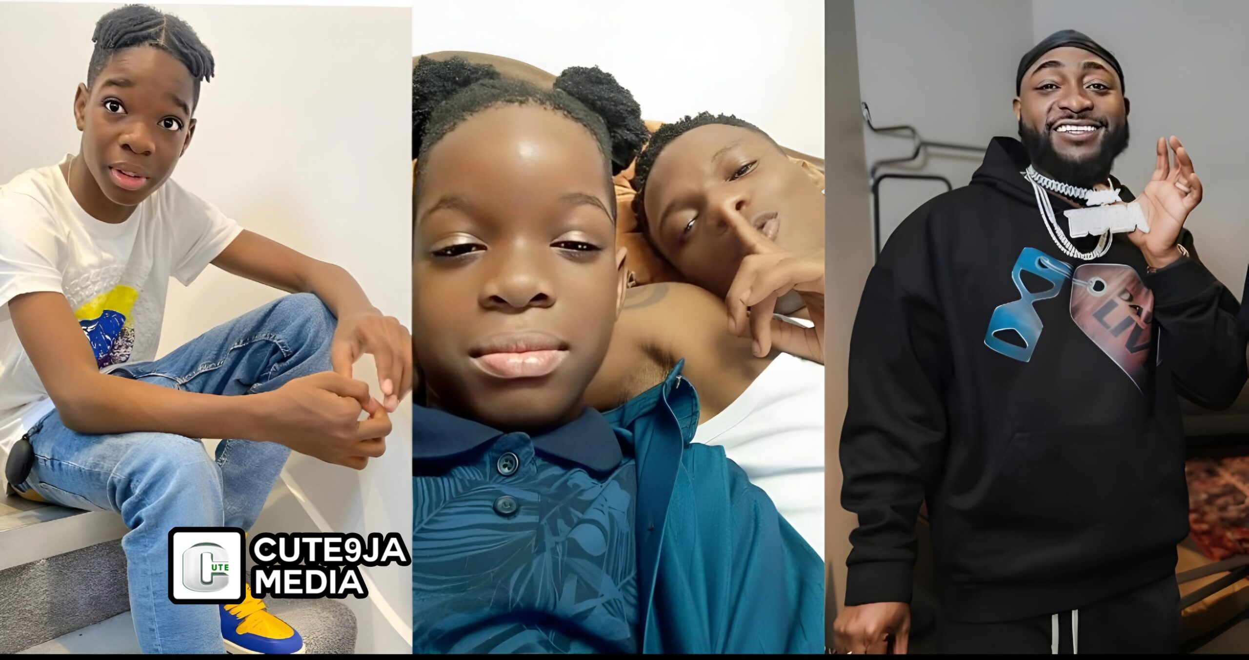 “But he no dey beg woman just to do” – Wizkid’s first son Boluwatife replies Davido fan who mocks his father’s height and shoe size (Watch)