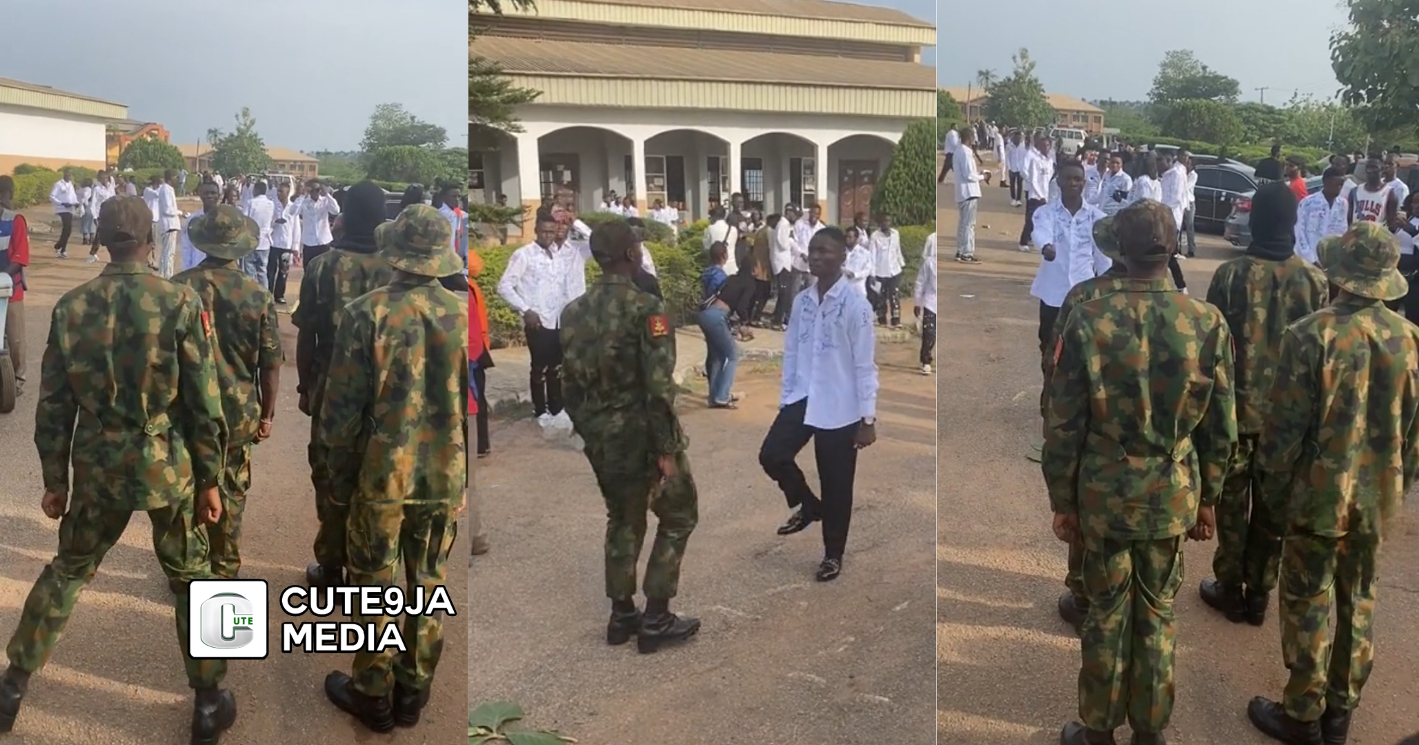 “This is Amazing” – Soldiers pay respect to colleague on sign-out day from university (Watch)