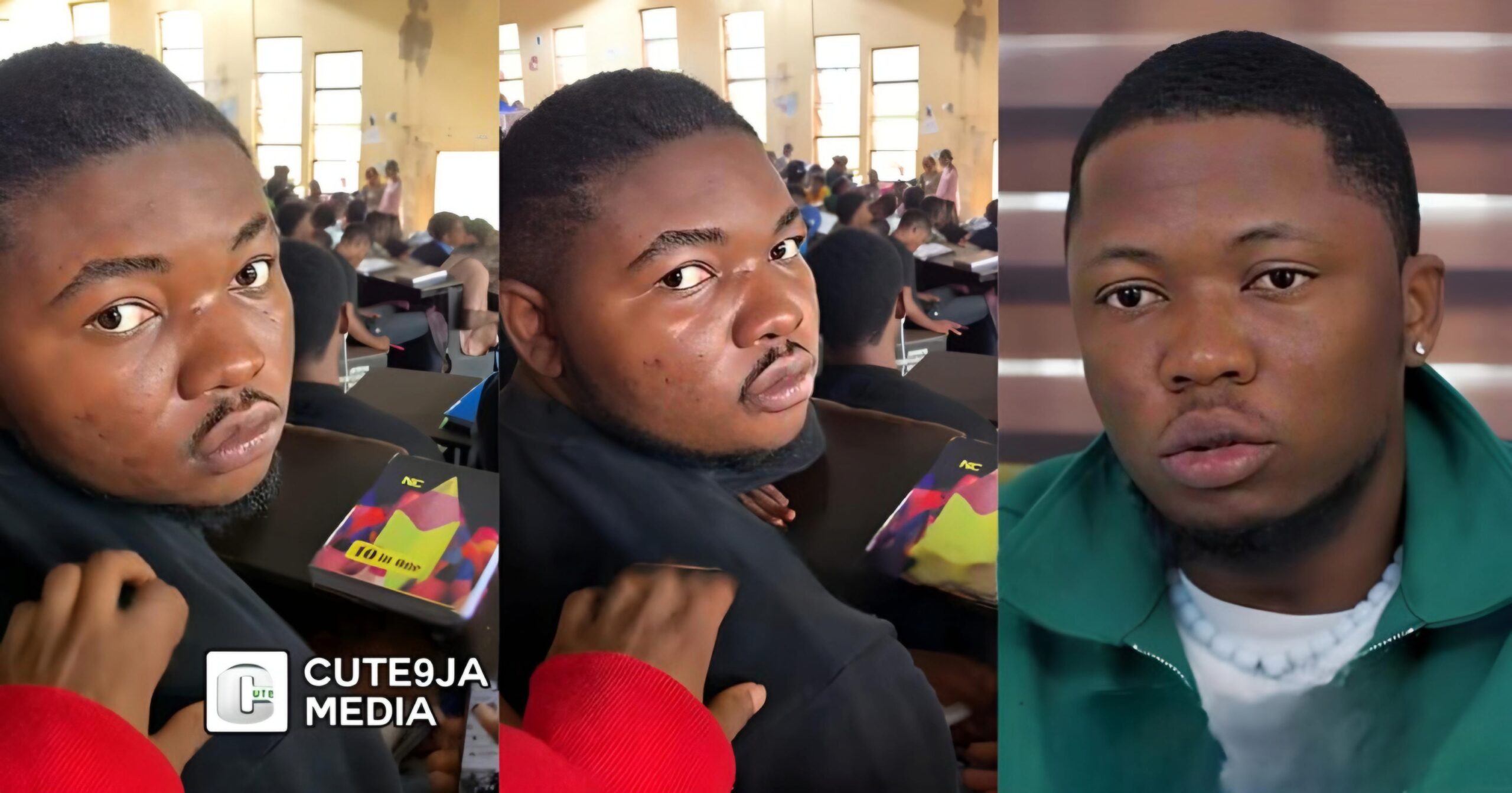 “Aba Brain Jotter” – Nigerian university student shares video of friend who looks like Brain Jotter (Watch)