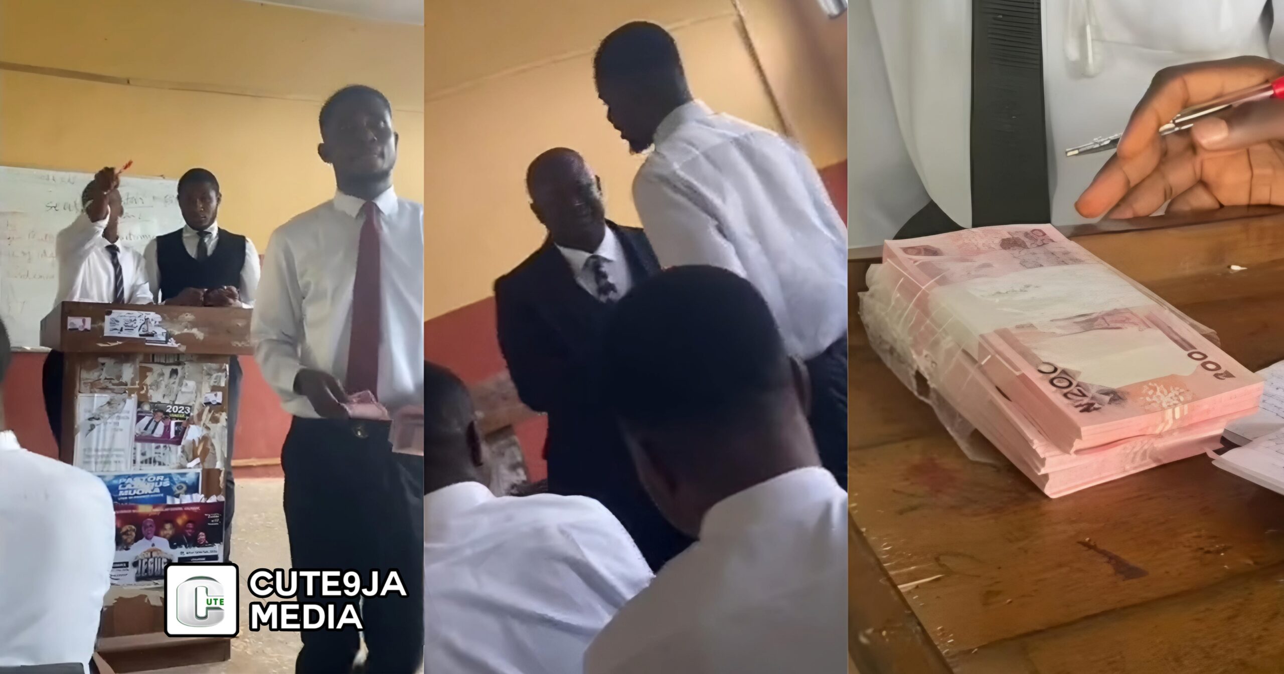 “Best Lecturer of the year” – Lecturer At Ebonyi State University CAS Campus Buys Breakfast For All His Students in Class (Watch)