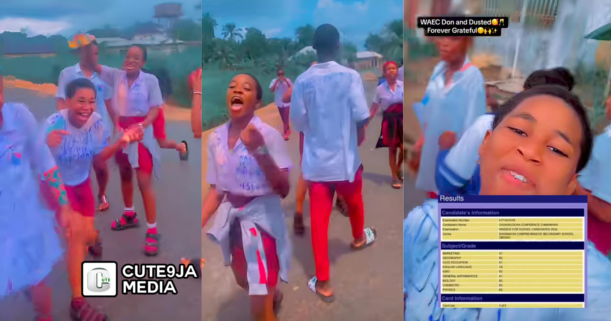 “She Really Tried” – WAEC result of girl who signed out of secondary school like university student goes viral (Watch)